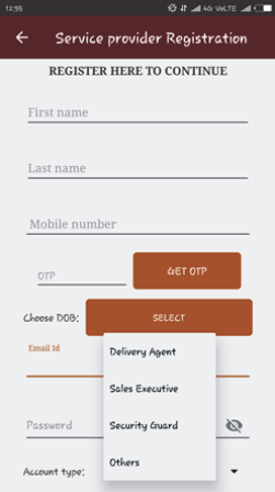 Registration Process at ZoDeliver